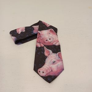 Tie Ralph Martin  pig design tie. 4 H tie livestock tie